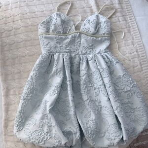 For Love And Lemons Light Blue Floral Dress